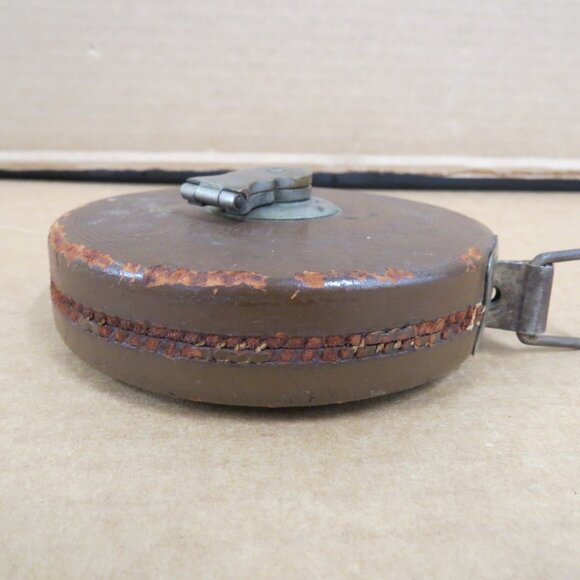 Lufkin Rule Co. Vintage 50’ Tape Measure – Leather Bound – Metallic Tape Works - Picture 11 of 11